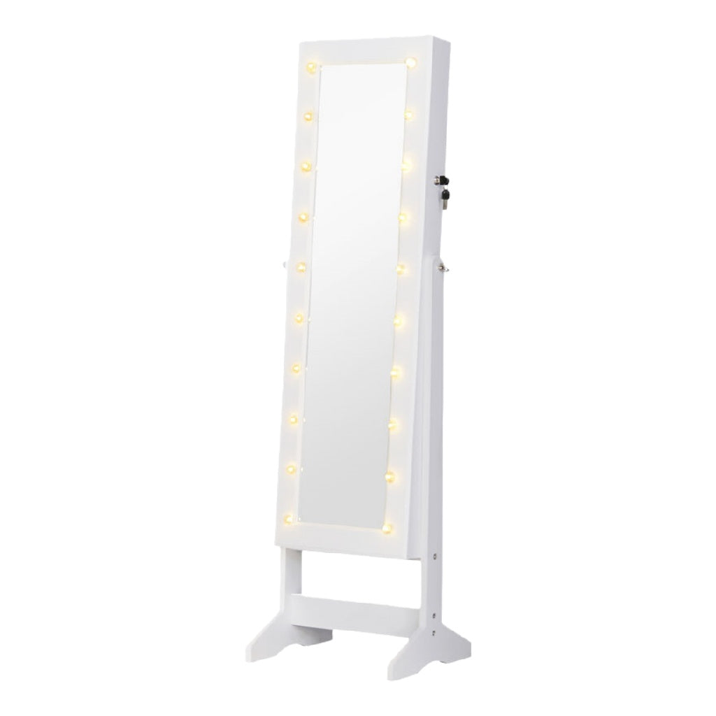 Espejo de pie con luces LED integradas color blanco